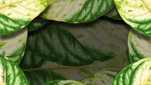 Dive into a serene visual journey with 4k footage of leaves gently swaying against a deep background.