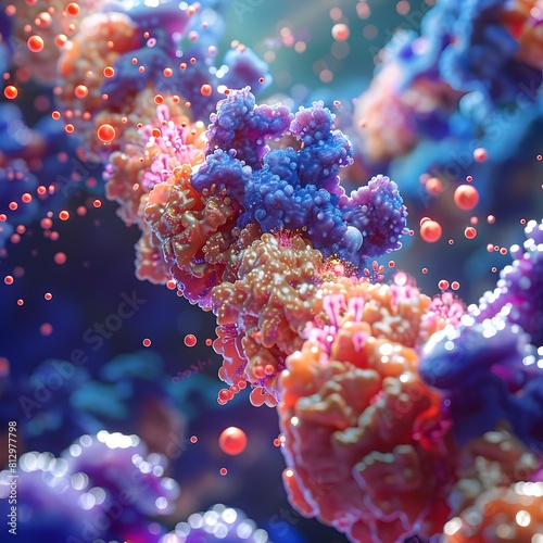 D of Insulin Degradation by Enzyme IDE in the Bodys Molecular Animation photo