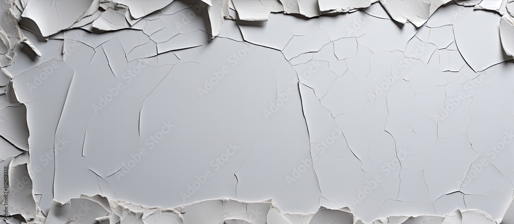 There is a collection of torn paper rips on a gray background creating ...