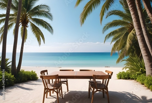 summer season theme with leafs of palm trees covered with shiny sun at beach behind Beach and Sea  season theme