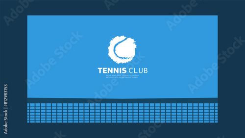 Tennis club with Tennis ball logo use in online sporting events, Illustration for Tennis sports concept, Vector Illustration EPS 10