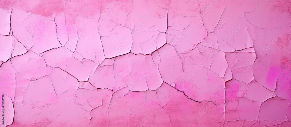 An abstract background with a crack on the pink wall displaying noticeable defects Copy space image An abstract background with a crack on the pink wall displaying noticeable defects Copy space image