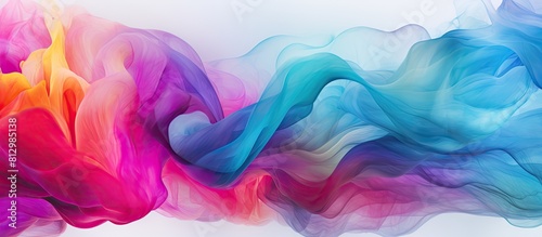 A vibrant background with a mesmerizing blend of colors creating an enchanting copy space image