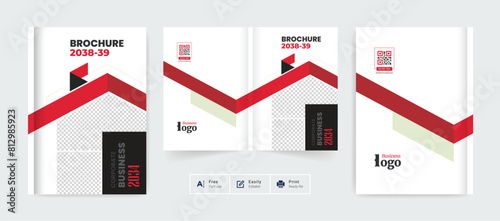 Modern corporate Business brochure cover page annual report book cover business profile design template elegant modern editable text and vector design layout