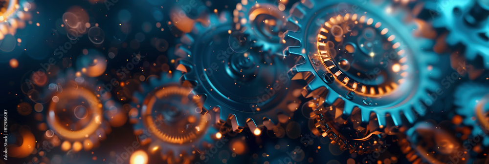 Intricate Gear Mechanism in Motion
