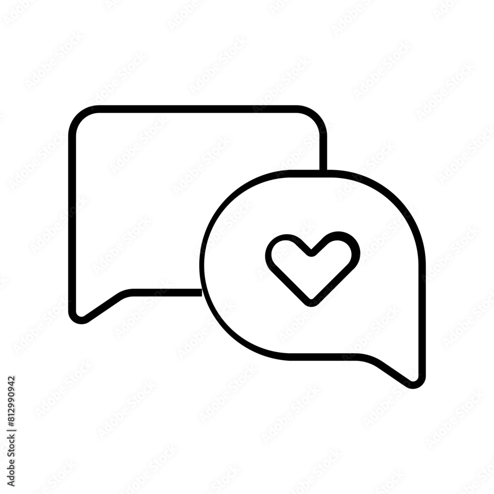 Icon Line color black Talking about love Icon Line color black Talking about love