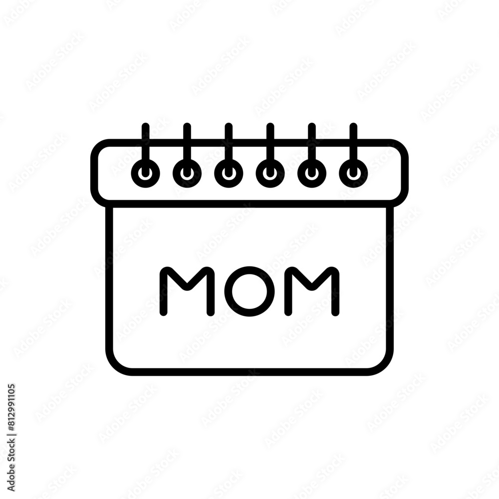 Icon Line color black Mother's Day Icon Line color black Mother's Day
