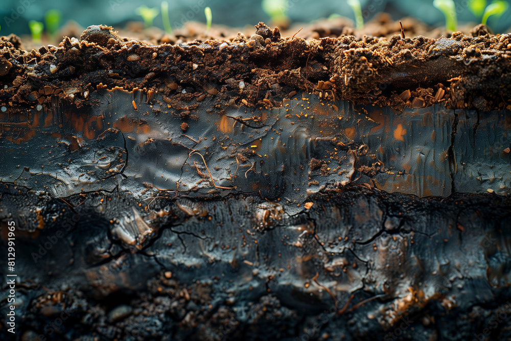 Illustration of Soil Layers: Unveiling the Earth's Hidden Tapestry.	