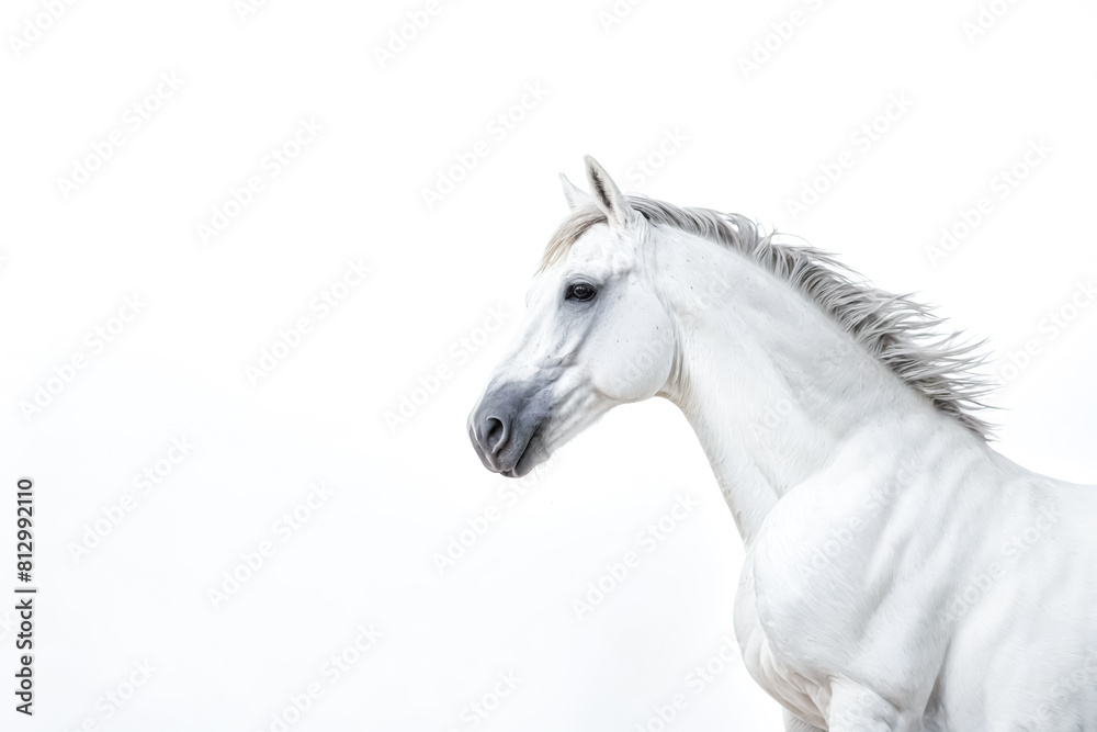 Majestic White Horse Portrait Majestic White Horse Portrait