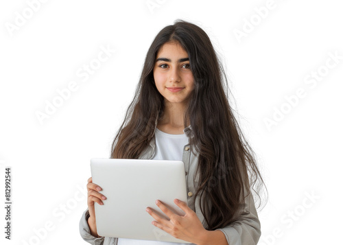 Young Middle Eastern Woman with Laptop