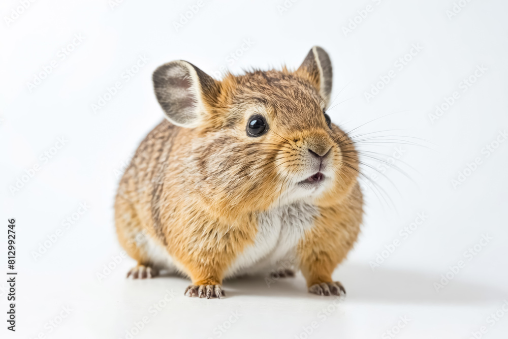 Curious Brown Mouse on White Background Curious Brown Mouse on White Background