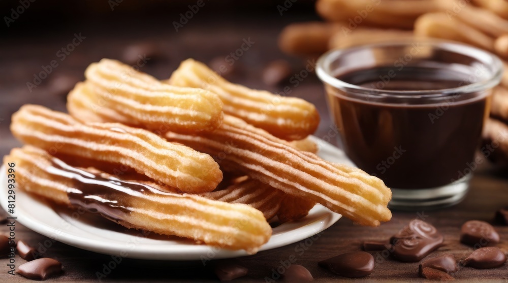 Fresh sugar churros in a paper bag on the table in an outdoor cafe. Street food. Summer, outdoor cafes and churros
Fresh sugar churros in a paper bag on the table in an outdoor cafe. Street food. Summer, outdoor cafes and churros