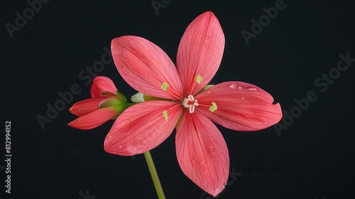 Blossoming Elegance: A Pink Flower in the Dark