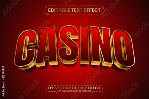 Vector Casino 3D Editable Text Effect