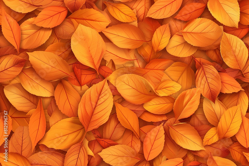 Orange color Leaves Background   Autumnal Beauty Design   Fall Foliage  Nature  Vibrant Orange color  Seasonal Aesthetic  Natural Patterns 