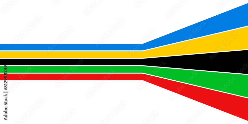 Fototapeta premium Colored Olympic Games rainbow lines flag symbol isolated