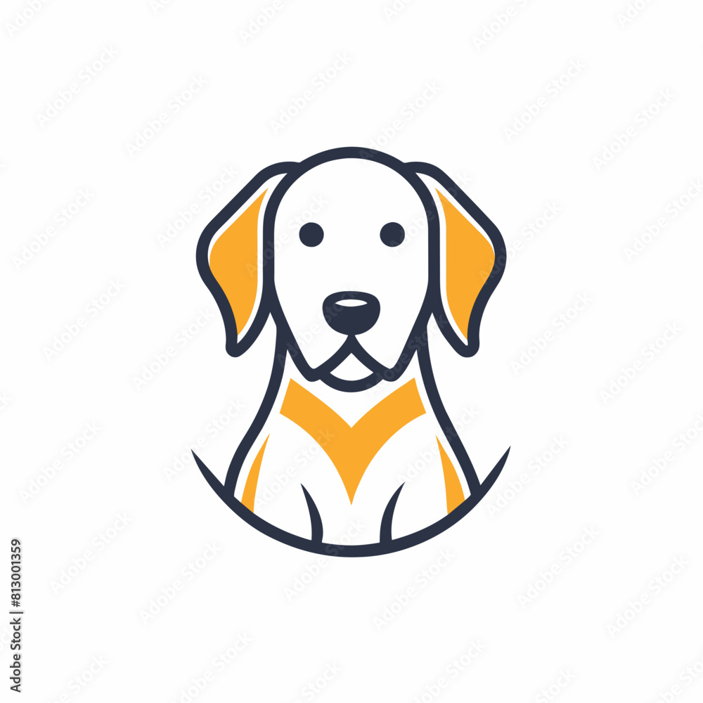 Minimalist dog logo vector art illustration Minimalist dog logo vector art illustration