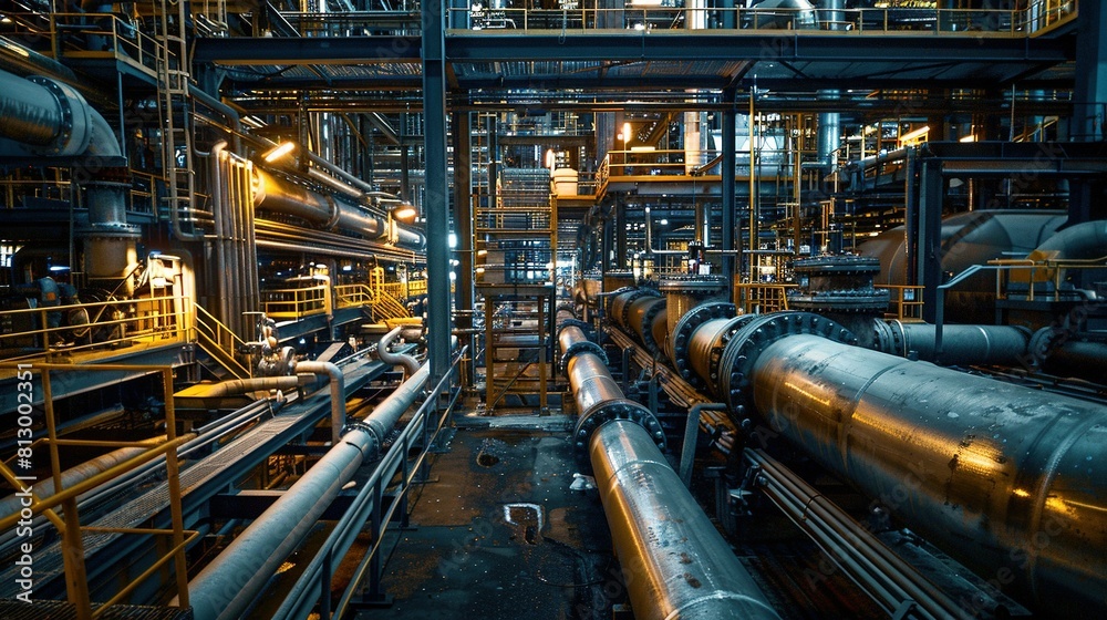 Fototapeta premium Oil and gas industrial facility