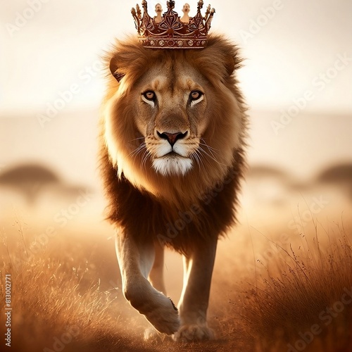 A crowned lion