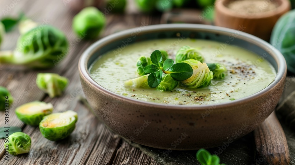 Brussels sprouts soup. Brussels sprouts soup.