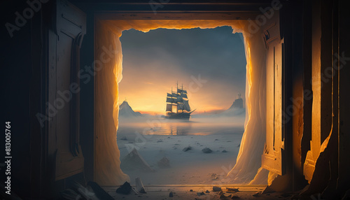 Breaking All Illusions. surreal mystical fantasy artwork