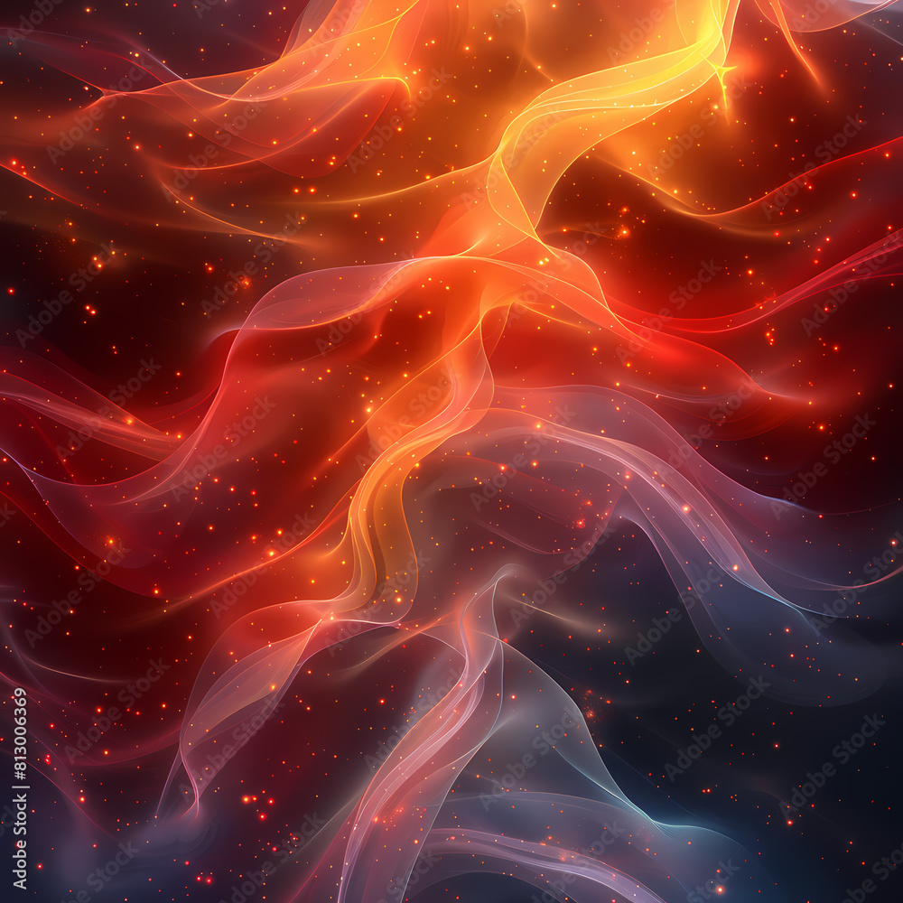 Fototapeta premium Abstract Colorful Gradient Background with Textures. The textures vary across the image, adding depth and interest to the visual composition. This digital artwork captures the fluid motion and blendin