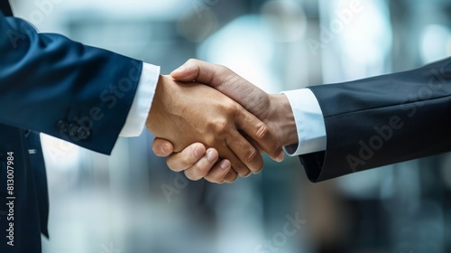 Happy employer HR manager shaking hands with indian job seeker welcoming vacancy applicant. Successful manager making deal with partner, good positive first impression, start business meeting concept