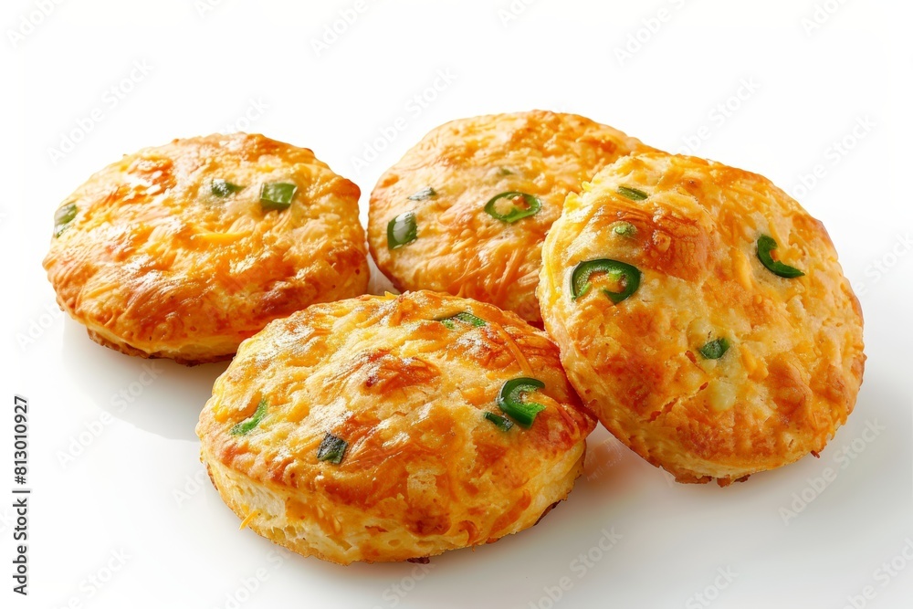 3D render of baked homemade buttery isolated on white backdrop, food 3D render of baked homemade buttery isolated on white backdrop, food