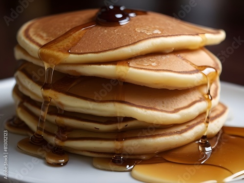 Stack of pancakes with syrup