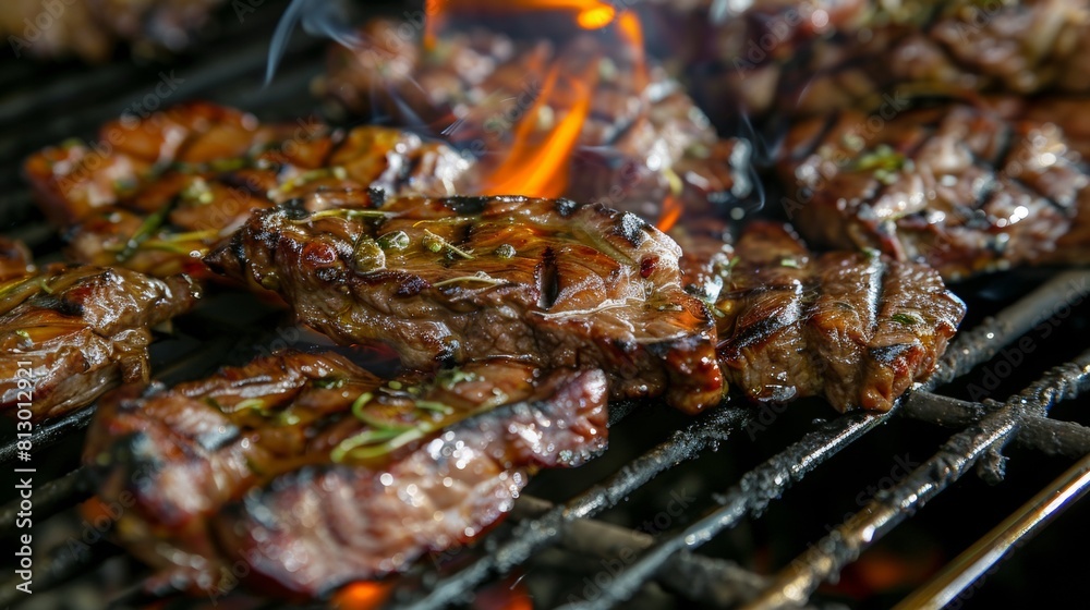 The cuisine of Botswana. Braaivleis - grilled meat. The cuisine of Botswana. Braaivleis - grilled meat.