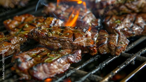 The cuisine of Botswana. Braaivleis - grilled meat. 