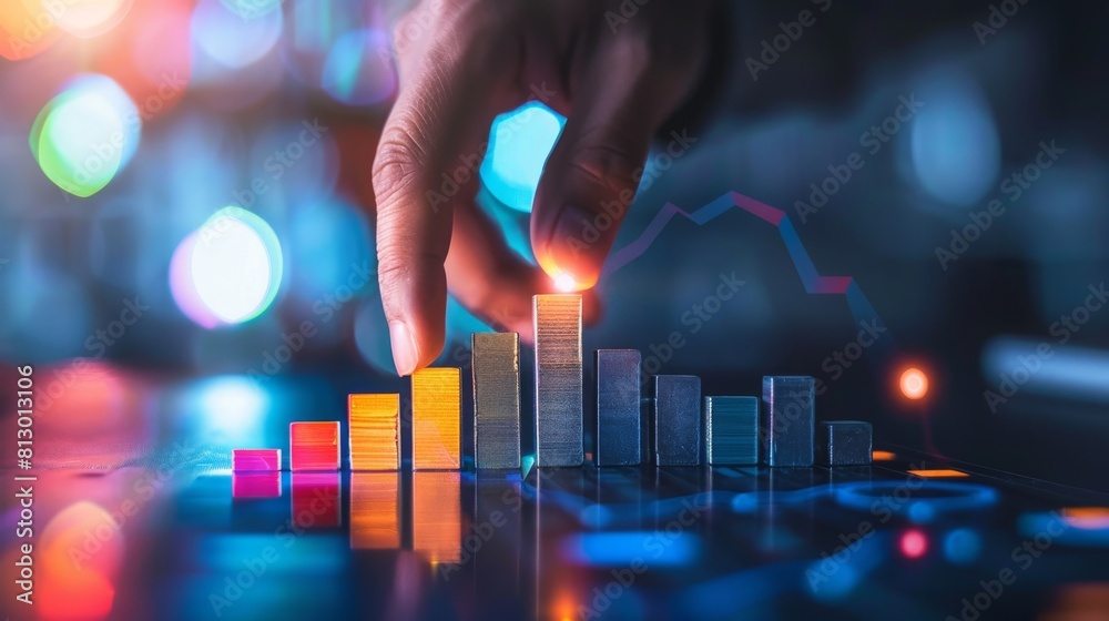 Scaleup businesses concept. Leveraging technology, developing efficient processes, and expanding customer. Building infrastructure, competitive advantage, improving marketing strategies, investing.