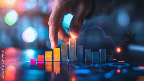 Obraz na płótnie Scaleup businesses concept. Leveraging technology, developing efficient processes, and expanding customer. Building infrastructure, competitive advantage, improving marketing strategies, investing. w salonie