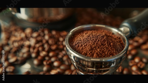 A Freshly Ground Coffee Close-up photo