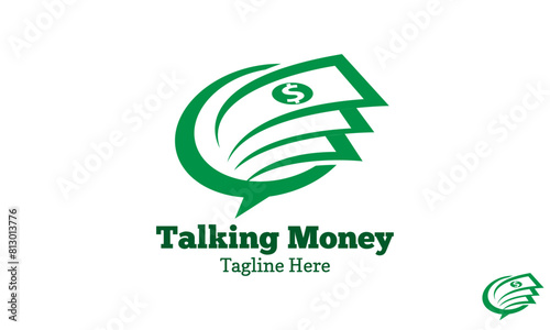 Talking Money Logo Design Template. Capital Logo Design Template. Fundraising Financial And Accounting. Business Capital Logo.