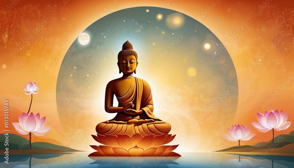Buddha Translucent lighting in Aquatic , Watercolor painting Buddha Translucent lighting in Aquatic , Watercolor painting