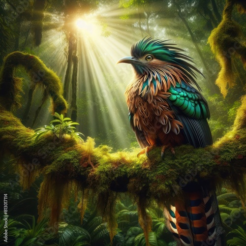etailed and lifelike picture of a remarkable exotic bird