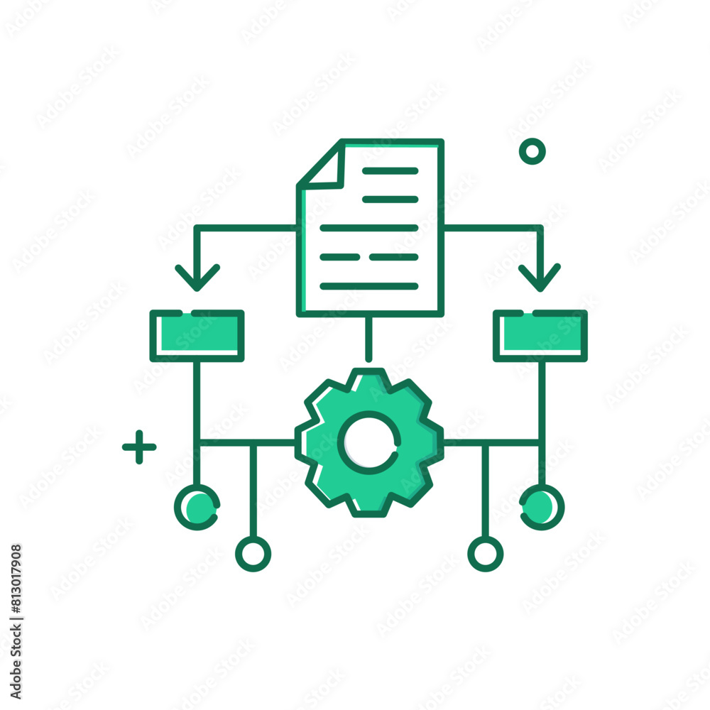 Machine Learning, ML, Vector Illustration Icon Design