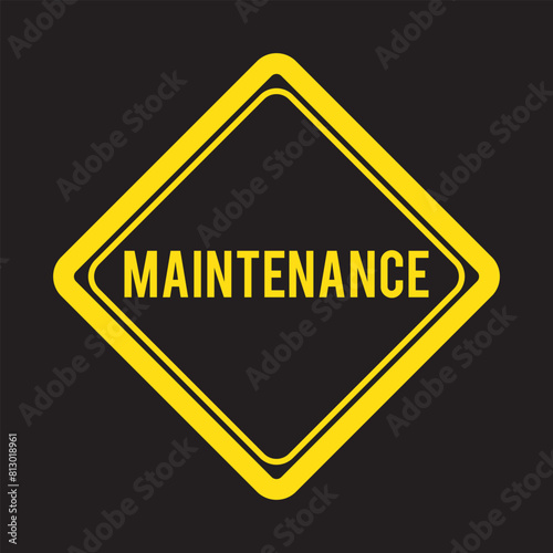maintenance sign vector icon on white background