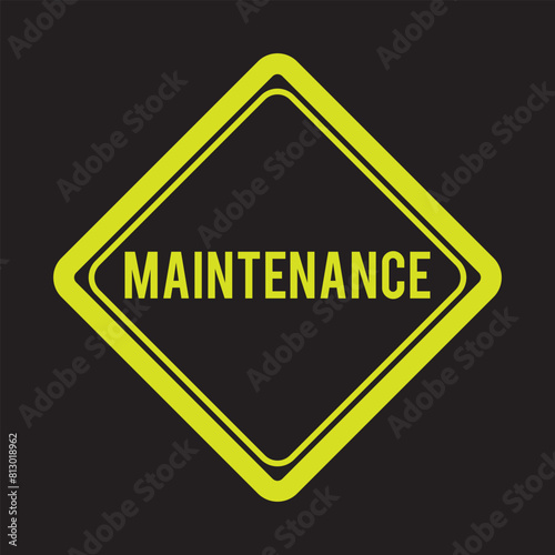 maintenance sign vector icon on white background