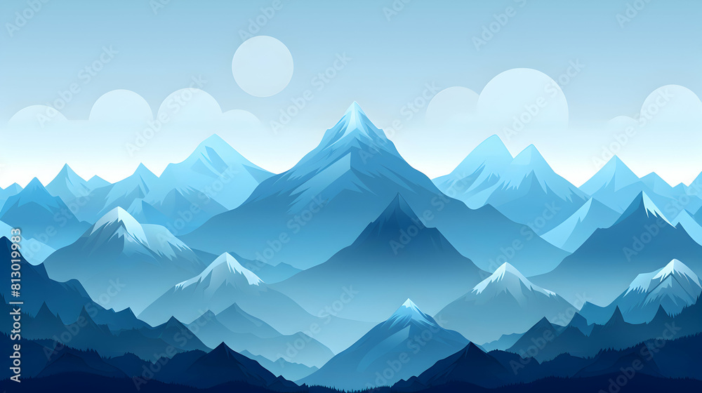 Alpine Solitude: A Solitary Peak Amid Snow Capped Mountains Illustration of Untouched Beauty and Serenity in Flat Design Alpine Solitude: A Solitary Peak Amid Snow Capped Mountains Illustration of Untouched Beauty and Serenity in Flat Design