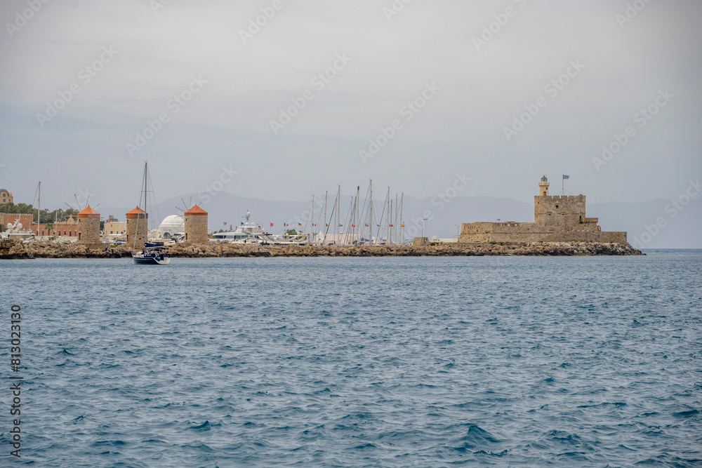 Rhodes Island, Greece, a symbol of Rhodes, of the famous Knights Grand Master Palace (also known as Castello) in the Medieval town of rhodes Rhodes Island, Greece, a symbol of Rhodes, of the famous Knights Grand Master Palace (also known as Castello) in the Medieval town of rhodes