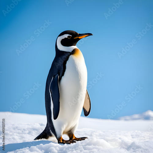 penguin on the snow