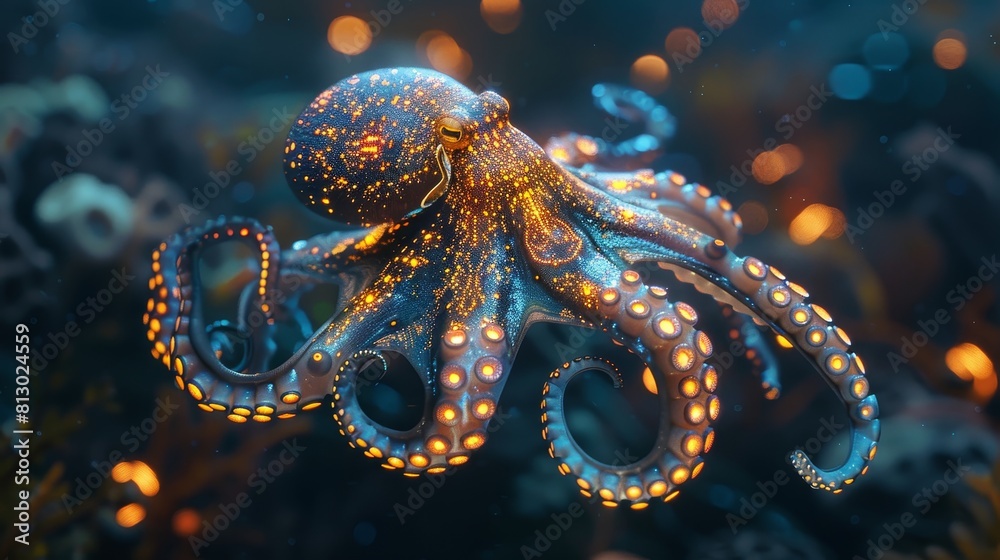 The stunning colors of this octopus will leave you breathless. The stunning colors of this octopus will leave you breathless.