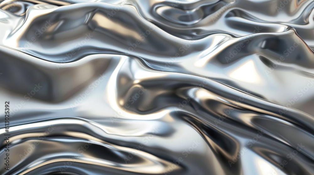 An elegant chrome liquid expanse An elegant chrome liquid expanse