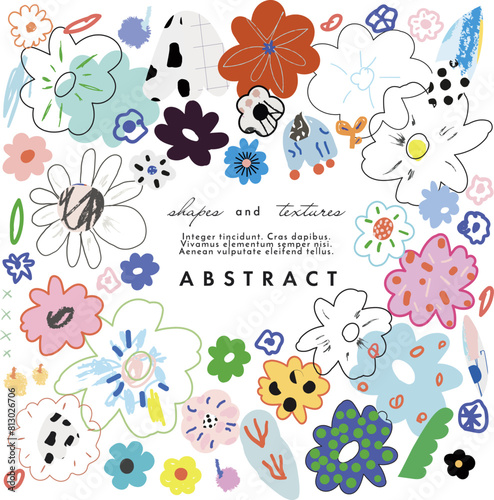 Abstract floral creative background. Vector illustration