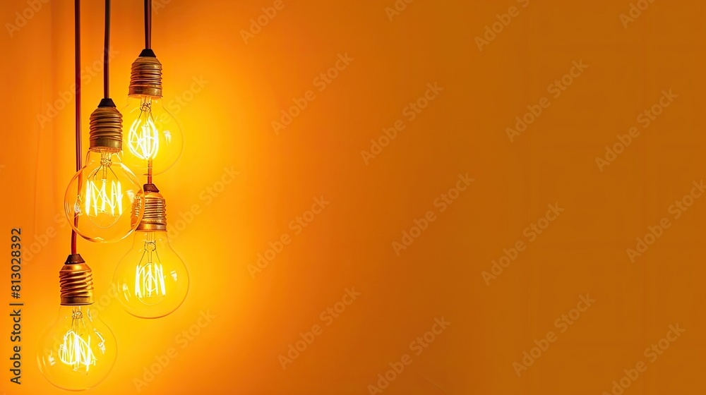 Illuminating Trio on Vibrant Orange Canvas Illuminating Trio on Vibrant Orange Canvas