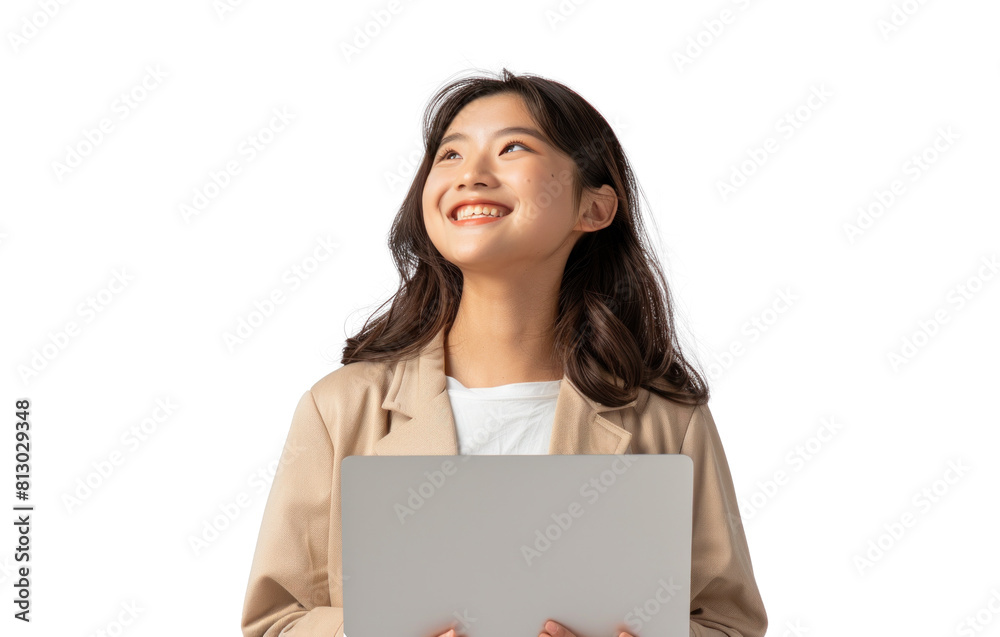 Southeast Asian Woman Smiling with Laptop Southeast Asian Woman Smiling with Laptop