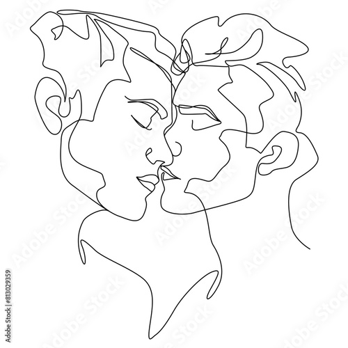 two guys kissing and hugging 