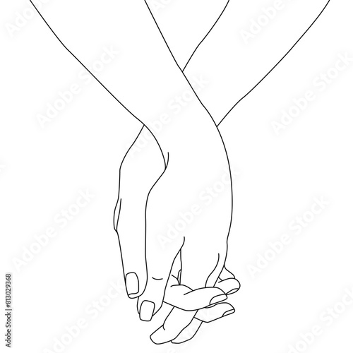 illustration of two hands holding 